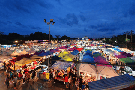 View of a busy nightmarket
