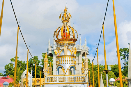 Huge crown installed on top of the a tower at Simala Shrine