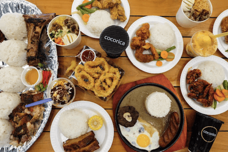 A range of food and drinks from Cocorica