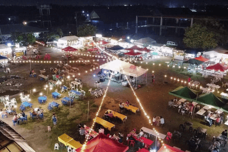 Aerial view of spacious BRIC Food Park at Cordova, Cebu