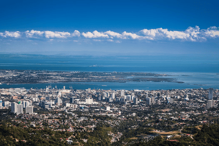 aerial view of Cebu islands
