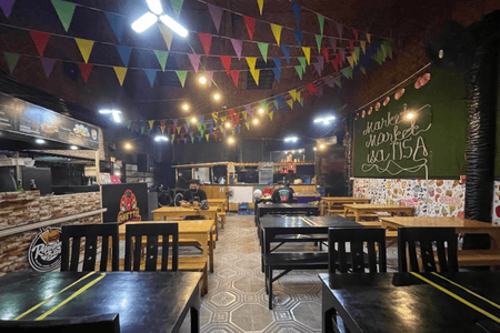 Interior of the Market Market sa Tisa with a festive vibe