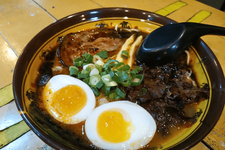 A bowl of special ramen you can buy at Market Market sa Tisa