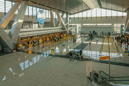 inside Ninoy Aquino International Airport in Manila