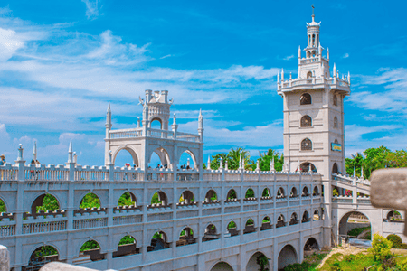 Peaceful view of the Simala Shrine