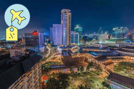 view of Cebu at night