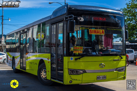 Ceres bus travelling to and from Simala Shrine