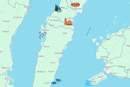 Map of Southern Cebu