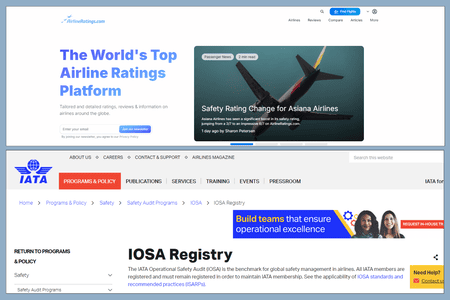 websites for checking airline safety