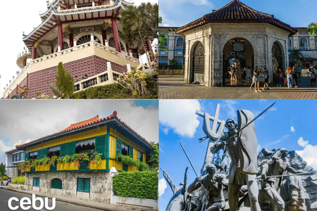 collage of tourist spots in Cebu