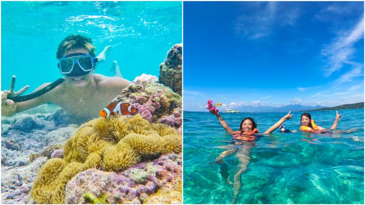 アイランドホッピングでのシュノーケリング