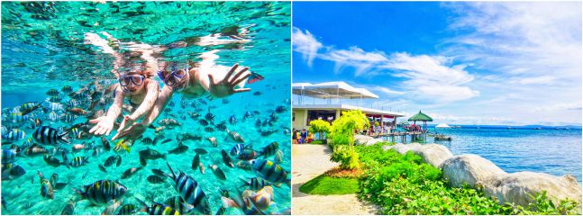 ナルスアン島のシュノーケリングとビーチ