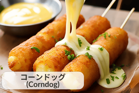 Ponzz American Corndogのコーンドッグ