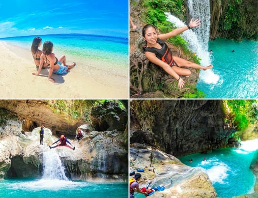 カワサン滝キャニオニング ＋ホワイトビーチツアー