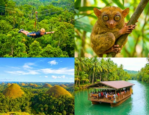 ボホール島ツアー｜ジップライン＆バギー 朝ゆっくりコース